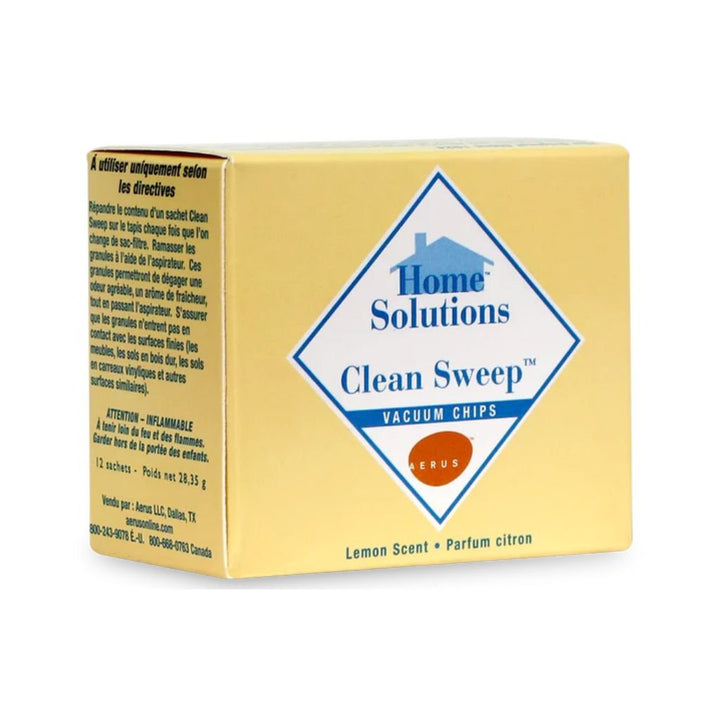 Home Solutions™ Clean Sweep Vacuum Chips Yellow box on a white background