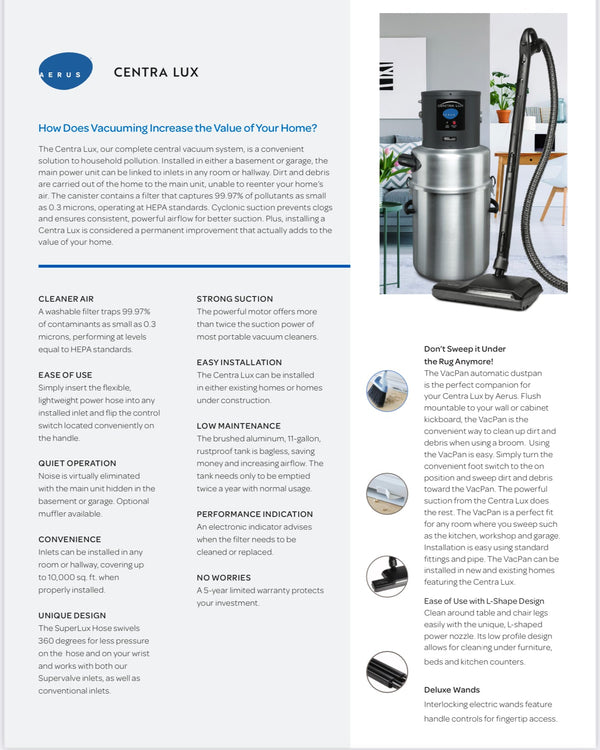 CentraLux - Aerus Electrolux Vacuum and Air Purifier